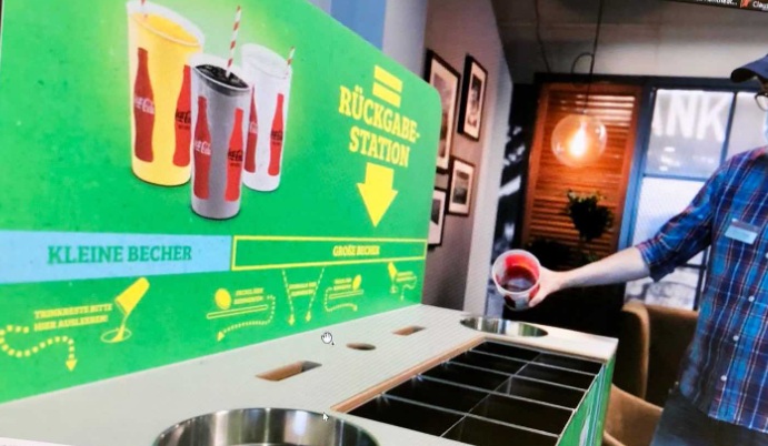 Rückgabestation für Mehrwegbecher